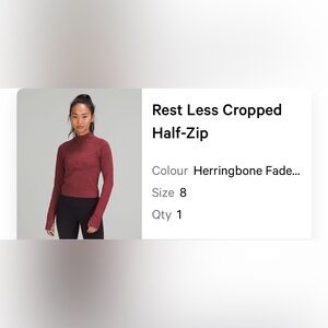 lululemon cropped half zip